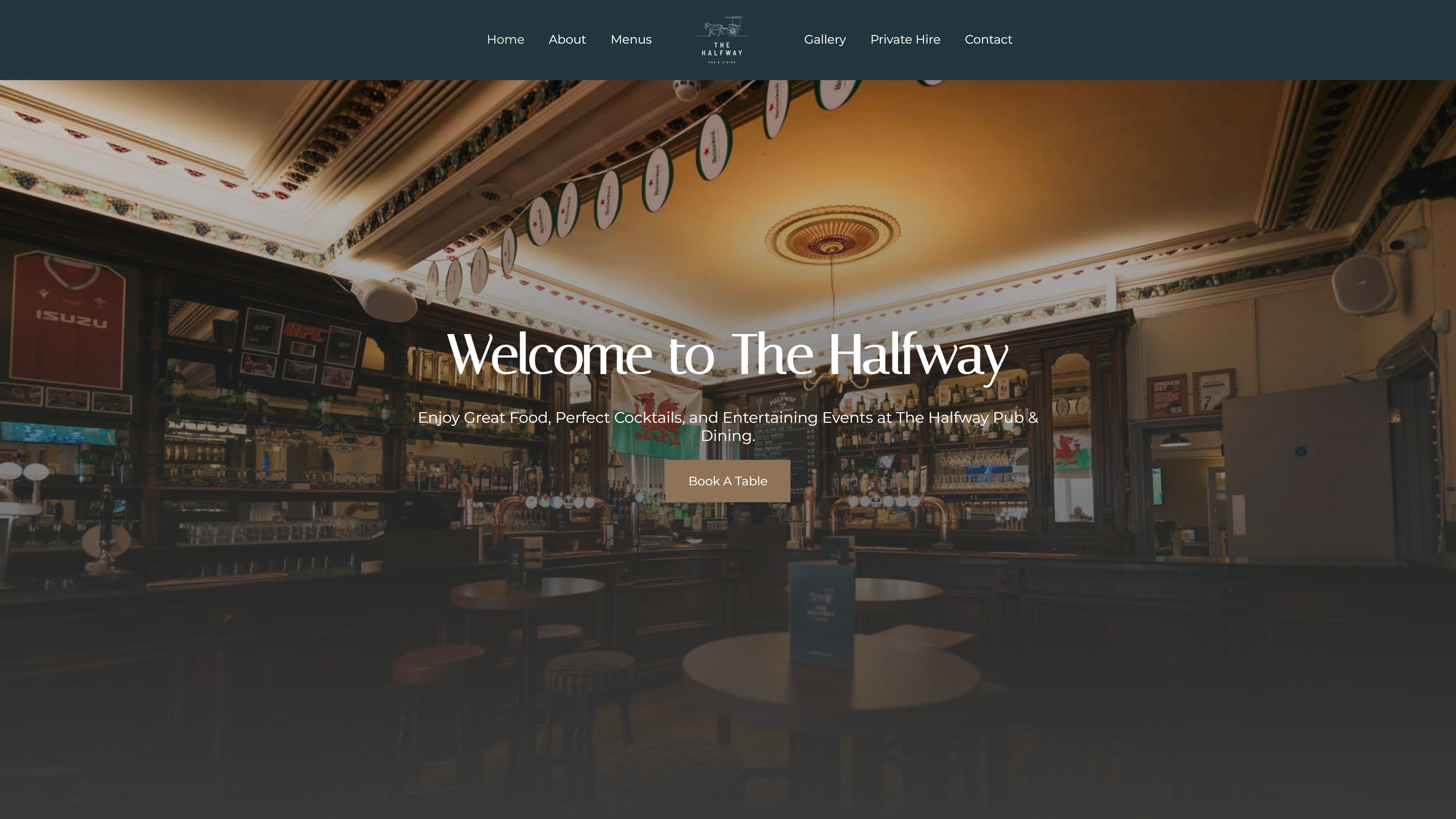 The Halfway Llanelli website homepage